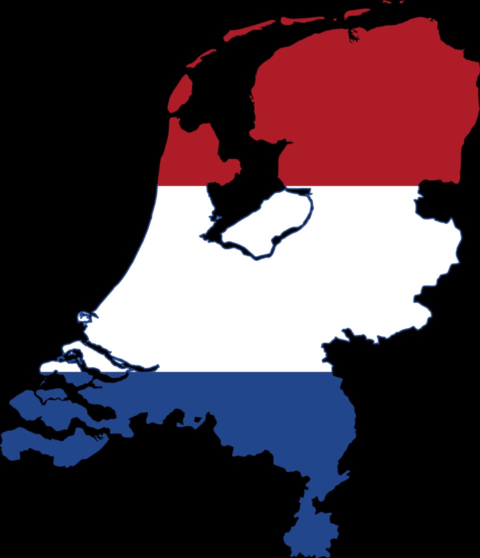 Netherlands flag map